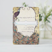 Cartons Réponse Damask Peacock Elegance Eggplant Gold et Aqua (Debout devant)