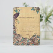 Cartons Réponse Damask Peacock Elegance Eggplant Gold et Aqua (Debout devant)
