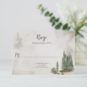 Cartons Réponse Dans les pins sauvages Mariage rustique | (Debout devant)