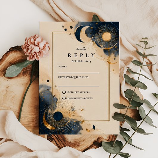 Cartons Réponse Dark Astrology Wedding