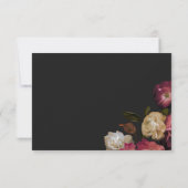 Cartons Réponse Dark Moody Bourgogne & Cream Peonies Black Détails (Dos)