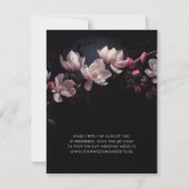 Cartons Réponse Dark Moody Floral Wedding | Scan Me  (Dos)