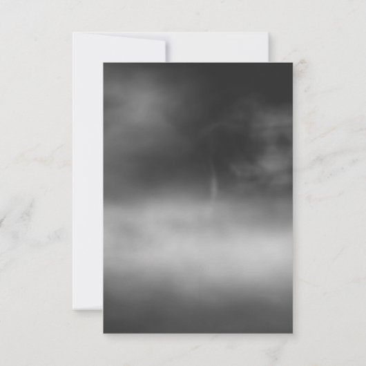 Cartons Réponse Dark Moody Midnight Black Fog Code QR Mariage (Dos)