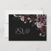 Cartons Réponse Dark Moody Romantic Watercolor Roses (Dos)