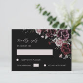 Cartons Réponse Dark Moody Romantic Watercolor Roses (Debout devant)