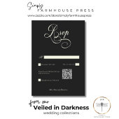 Cartons Réponse Dark Moody Victorian Moon & Sun Mariage QR Code
