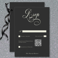Dark Moody Victorian Moon & Sun Mariage QR Code