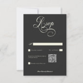 Cartons Réponse Dark Moody Victorian Moon & Sun Mariage QR Code (Devant)