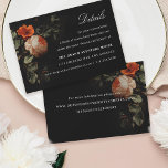Cartons Réponse Dark Romantic Floral Painting Dutch Masters Détail<br><div class="desc">Carte d'insertion entièrement modifiable pour les directions, les hébergements, etc., les détails que vous devez ajouter à votre suite d'invitation à l'événement spécial. Simple et élégant, changez les styles et les couleurs des polices. Les fleurs peuvent être déplacées, mises à l'échelle ou supprimées ; la couleur arrière - plan est...</div>