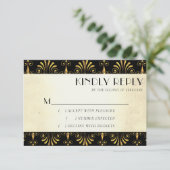 Cartons Réponse Décadence des années 20 | Gold Black Art Déco mode (Debout devant)