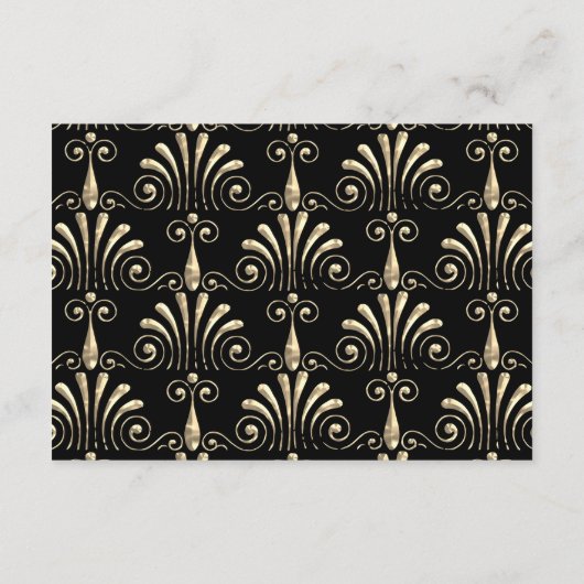 Cartons Réponse Décadence des années 20 | Sepia Black Art Déco Rep (Dos)