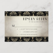 Cartons Réponse Décadence des années 20 | Sepia Gold Black Art Dec (Devant)