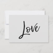 Cartons Réponse Décontracté écriture manuscrite Script Gris Mariag (Dos)