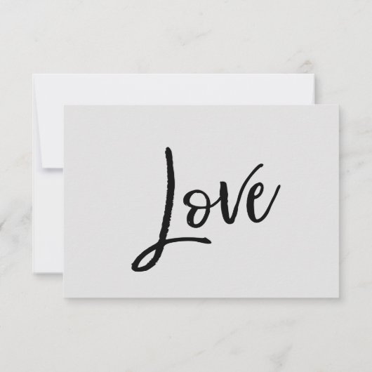 Cartons Réponse Décontracté écriture manuscrite Script Gris Mariag (Dos)