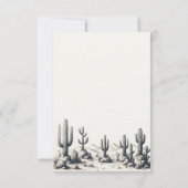 Cartons Réponse Décontracté Mariage Cactus (Dos)
