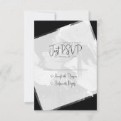 Cartons Réponse Décontracté minimaliste noir et blanc (Devant)