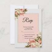 Cartons Réponse Décorations florales Anniversaire féminin (Devant)