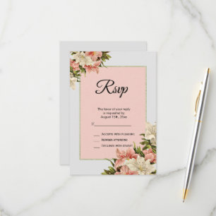 Cartons Réponse Décorations florales Anniversaire féminin