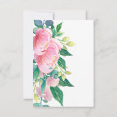 CARTONS RÉPONSE DÉCOUPAGE FLORALE DE COULEUR D'EAU CUTE (Dos)