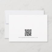 Cartons Réponse Découpage photo moderne Script QR Code Mariage (Dos)