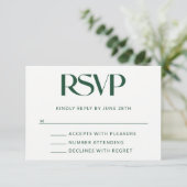 Cartons Réponse Deep Pine Serif Décoratif Mariage (Debout devant)