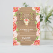 Cartons Réponse Deer Antler Bois rustique Mariage du sud-ouest (Debout devant)