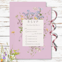 Délicat Boho Wildflowers rose Trois Dîners