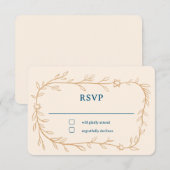 Cartons Réponse Délicate étoile botanique de David Bar Bat mitzvah (Devant / Derrière)