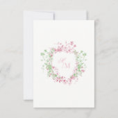 Cartons Réponse Delicate French Flora Crest Wedding (Dos)