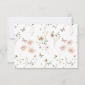 Cartons Réponse Delicate Wildflower Wedding QR Code (Dos)