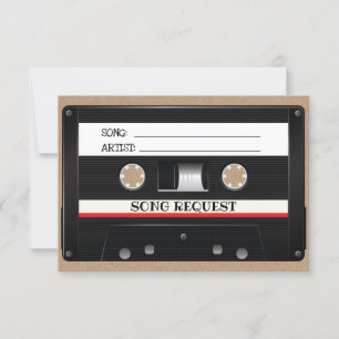 Cartons Réponse Demande de chanson de mariage cassette kraft vinta