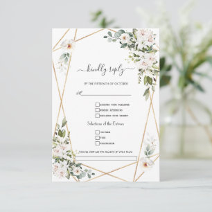 Cartons Réponse Demande de chanson de mariage Lys Impériaux Blancs