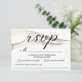 Cartons Réponse Demande de chanson de mariage Musique Élégante RSV (Debout devant)