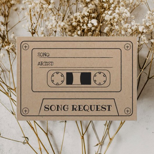 Cartons Réponse Demande de chanson de mariage rustique Cassette Kr