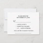 Cartons Réponse Demande De Chanson Florale Géométrique Élégante Rs (Dos)