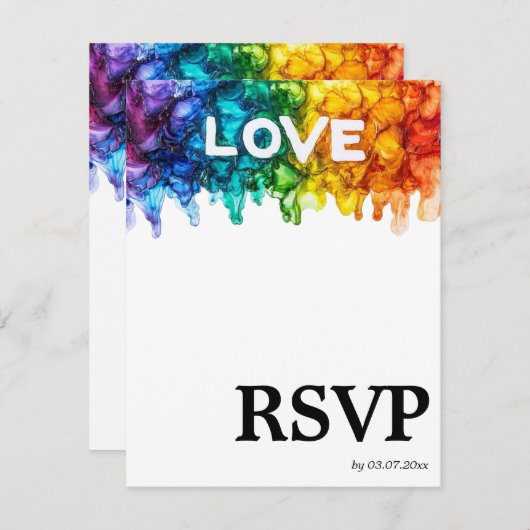 Cartons Réponse 🌈 demande de chanson LGBTQ peint avec mariage d'a (Devant / Derrière)