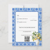 Cartons Réponse 🌈 Demande de chanson + QR code Azul & Limone Rom (Dos)
