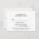 Cartons Réponse Demande de chansons florales d'automne (Dos)