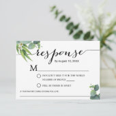 Cartons Réponse Demande de mariage pour le feuillage botanique RSV (Debout devant)