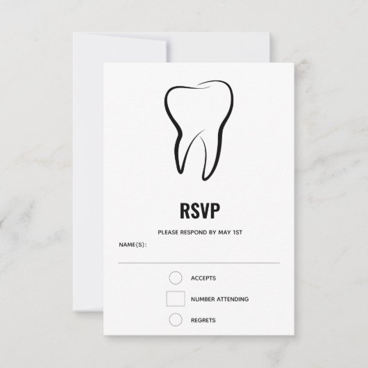 Cartons Réponse Dentaire dentaire Médicale Graphisme Dentistrie (Devant)