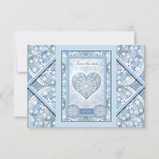 Cartons Réponse Dentelle en céramique bleu clair (Devant)