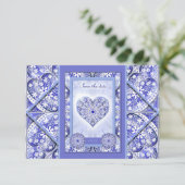 Cartons Réponse Dentelle en céramique Bleu de Grèce (Debout devant)