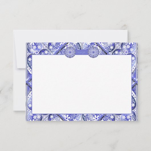 Cartons Réponse Dentelle en céramique Bleu de Grèce (Dos)