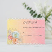 Cartons Réponse Dentelle vintage Et Fleurs (Debout devant)