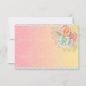 Cartons Réponse Dentelle vintage Et Fleurs (Dos)