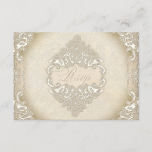 Cartons Réponse Dentelle vintage Monogramme Baroque Etching Swirl 