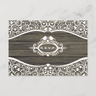 Cartons Réponse Dentelles Inséparables Vin Motif R.S.V.P.