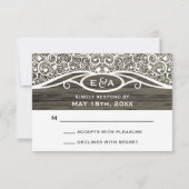 Cartons Réponse Dentelles Inséparables Vin Motif R.S.V.P. (Dos)