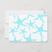 Cartons Réponse Des Dotty Starfish Pattern à Turquoise et White. (Dos)