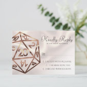 Cartons Réponse Dés RPG | Imaginaire cuivre Retro Tabletop PnP Gam (Debout devant)